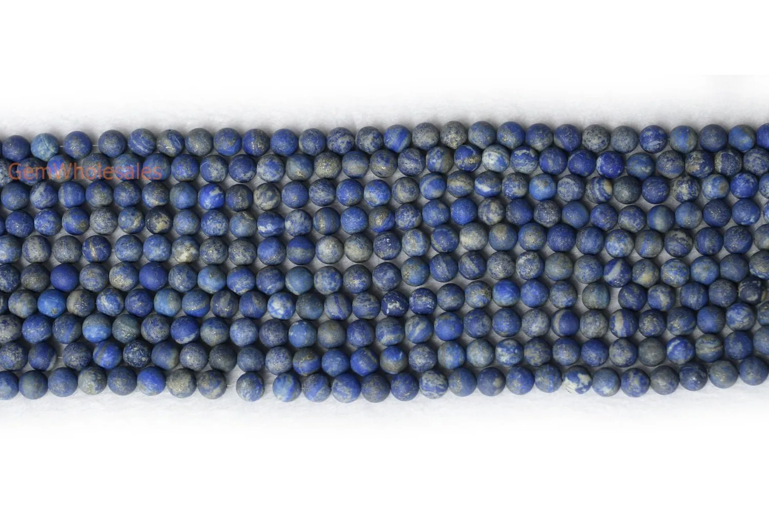 15" 10mm AB Natural genuine matte Lapis lazuli stone round beads