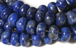 15" 5x8mm Natural Lapis lazuli stone rondelle/roundel beads