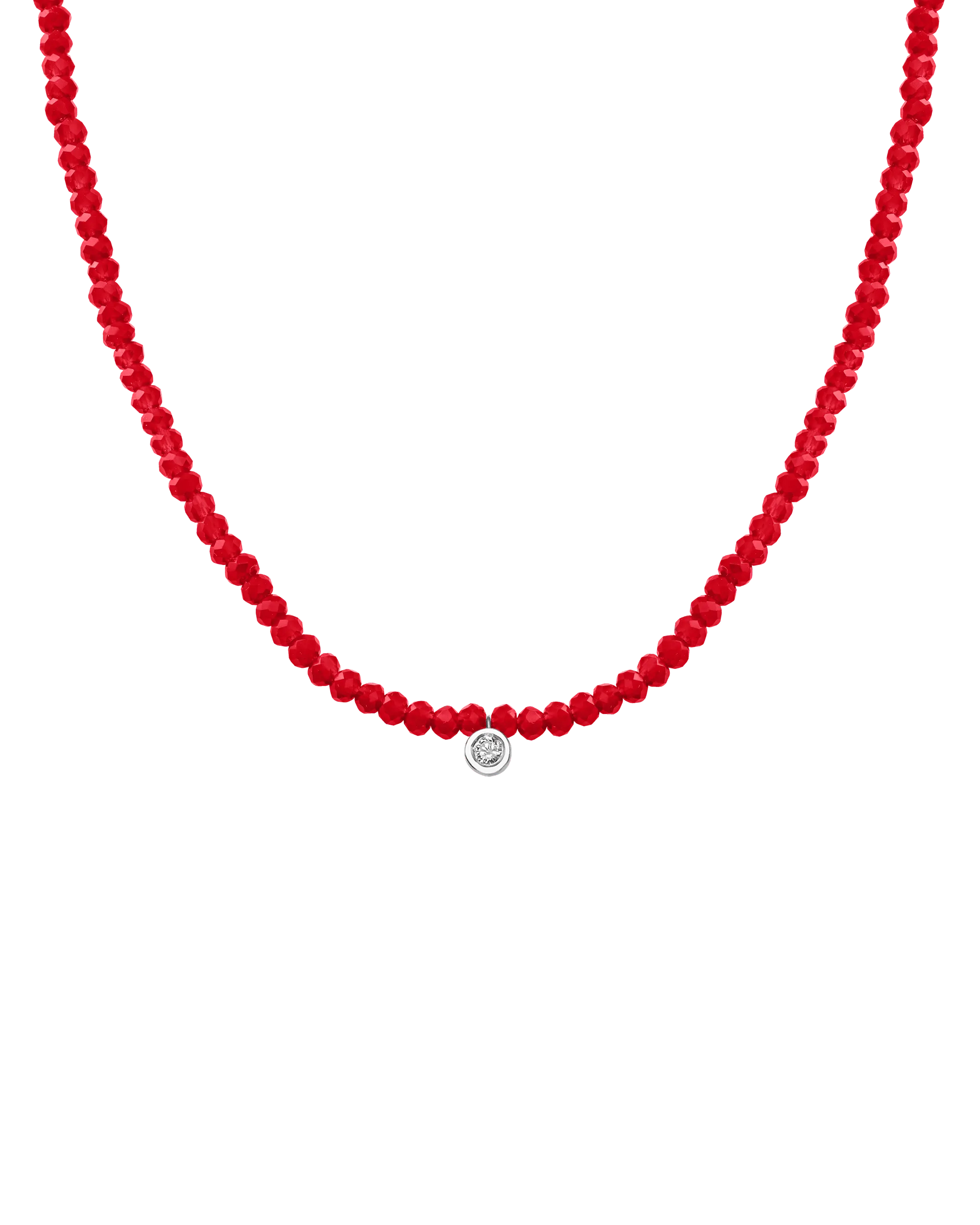 Apatite Gemstone & Diamond Necklace - 14K White Gold