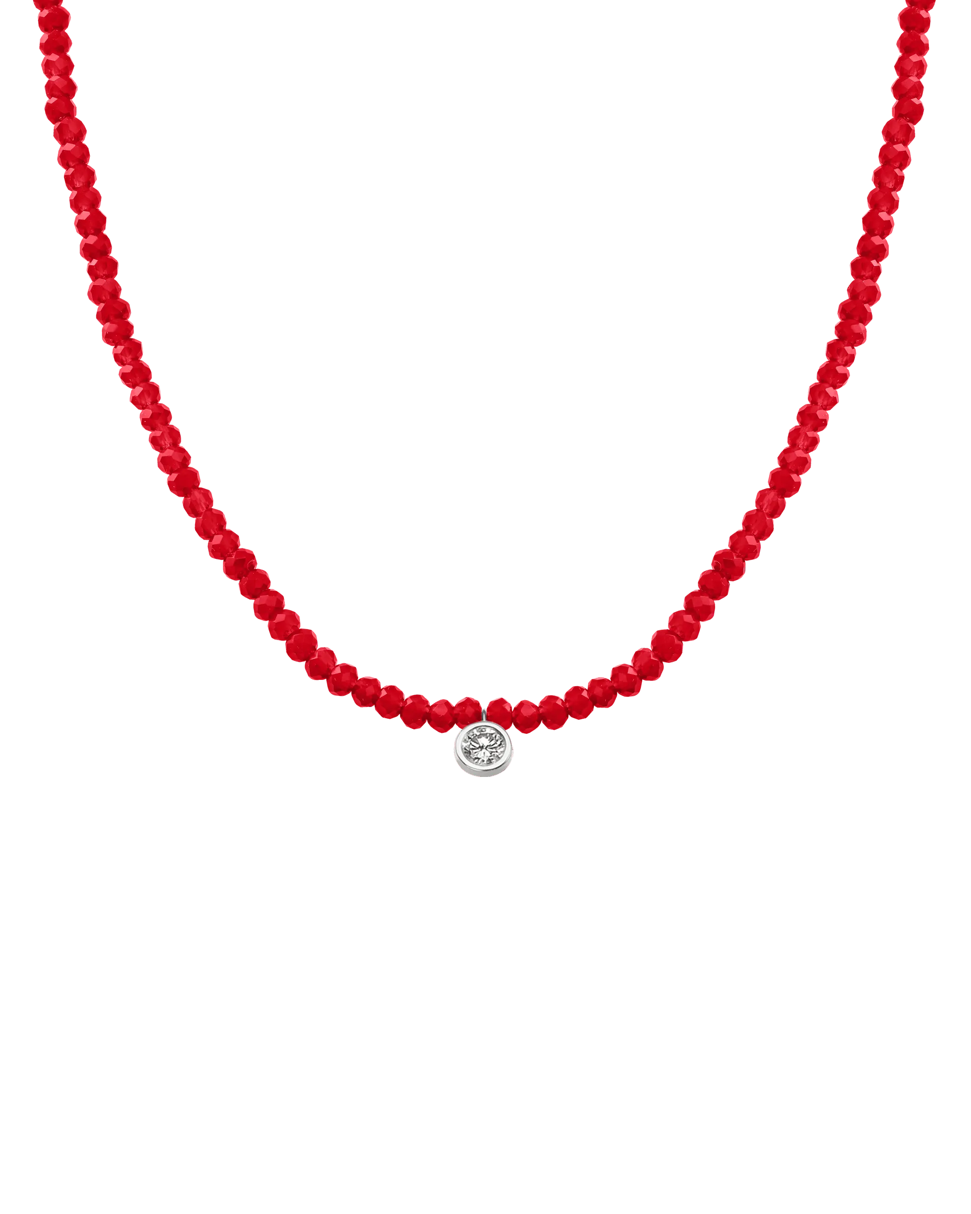 Apatite Gemstone & Diamond Necklace - 14K White Gold