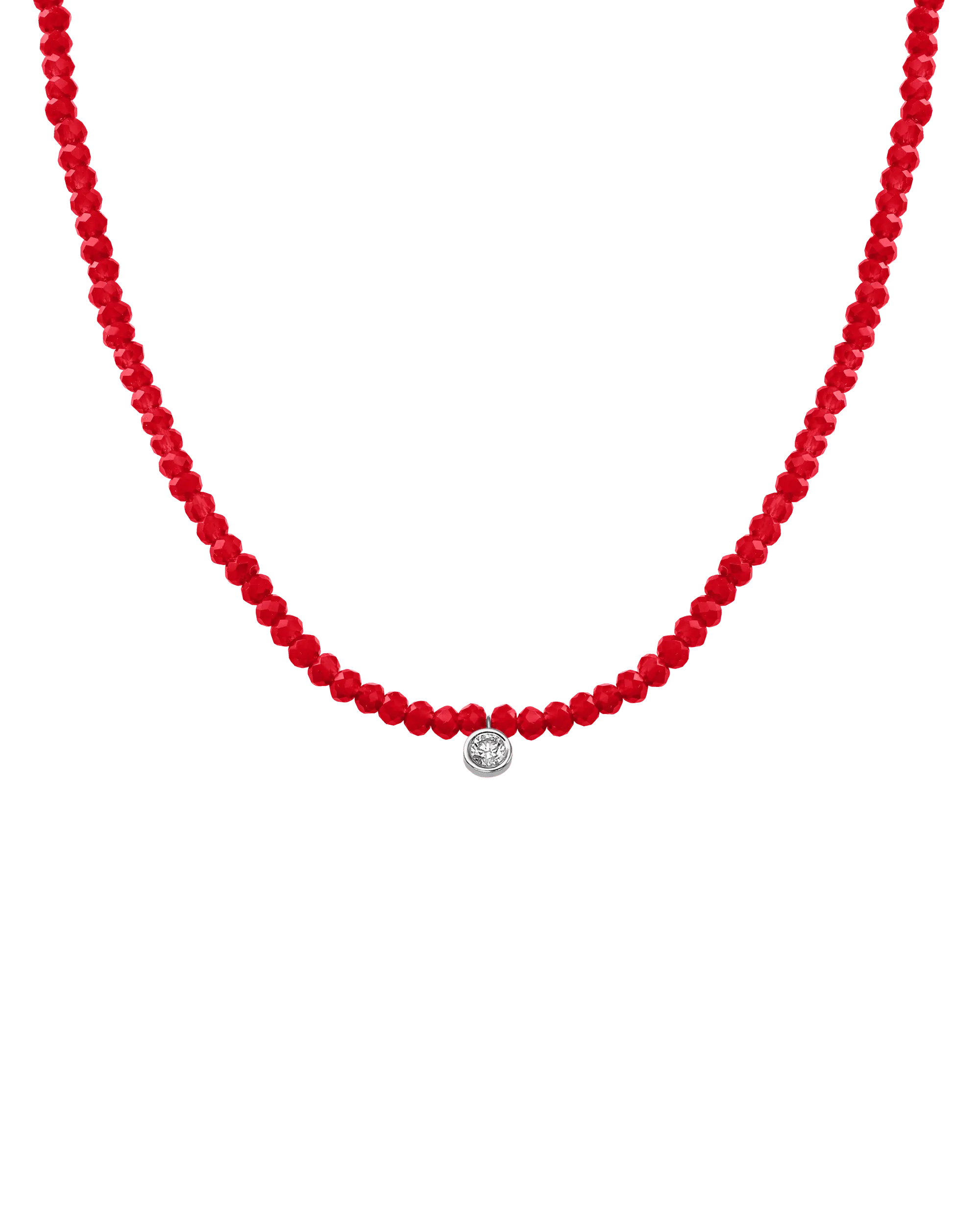 Apatite Gemstone & Diamond Necklace - 14K White Gold