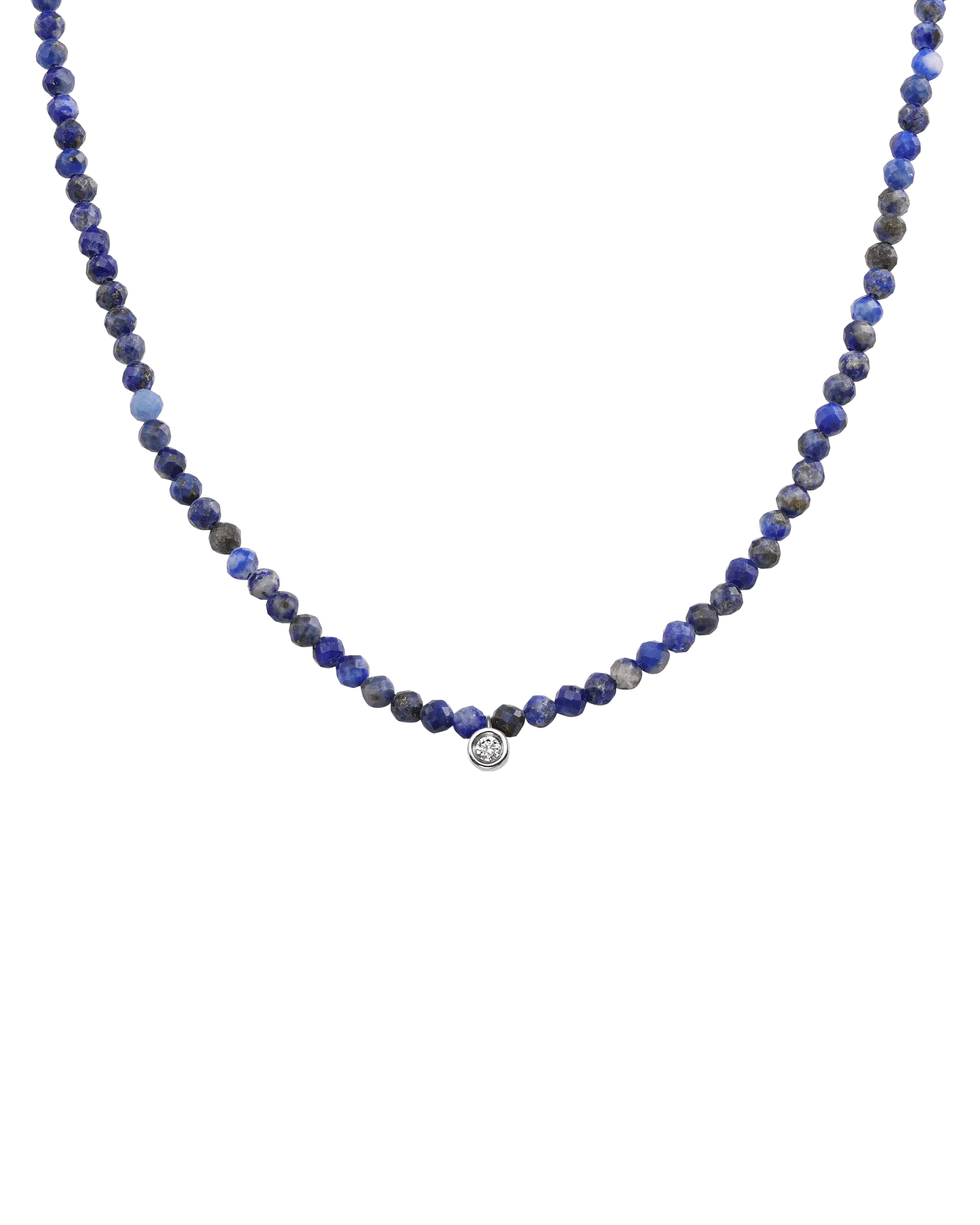 Apatite Gemstone & Diamond Necklace - 14K White Gold