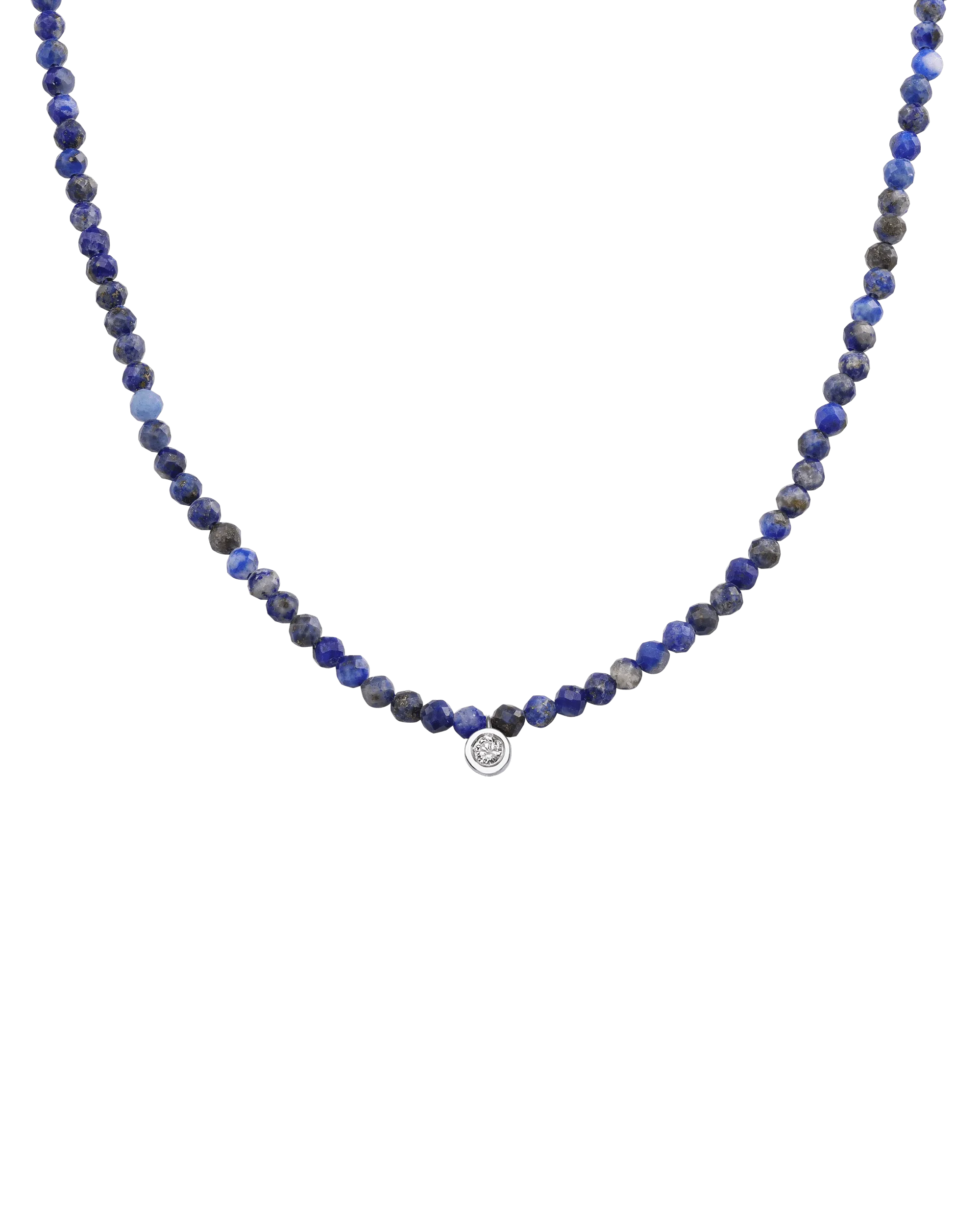 Apatite Gemstone & Diamond Necklace - 14K White Gold