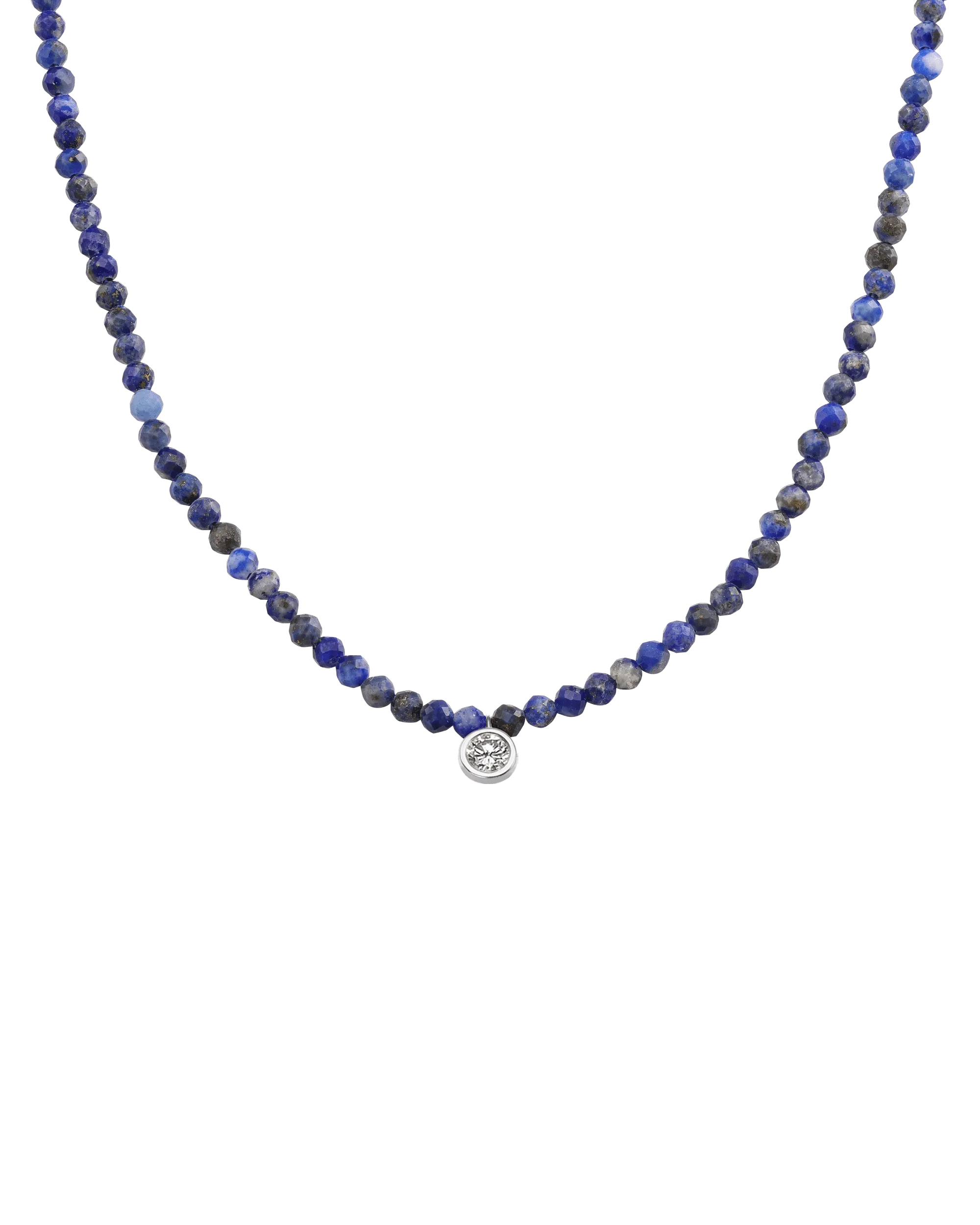 Apatite Gemstone & Diamond Necklace - 14K White Gold