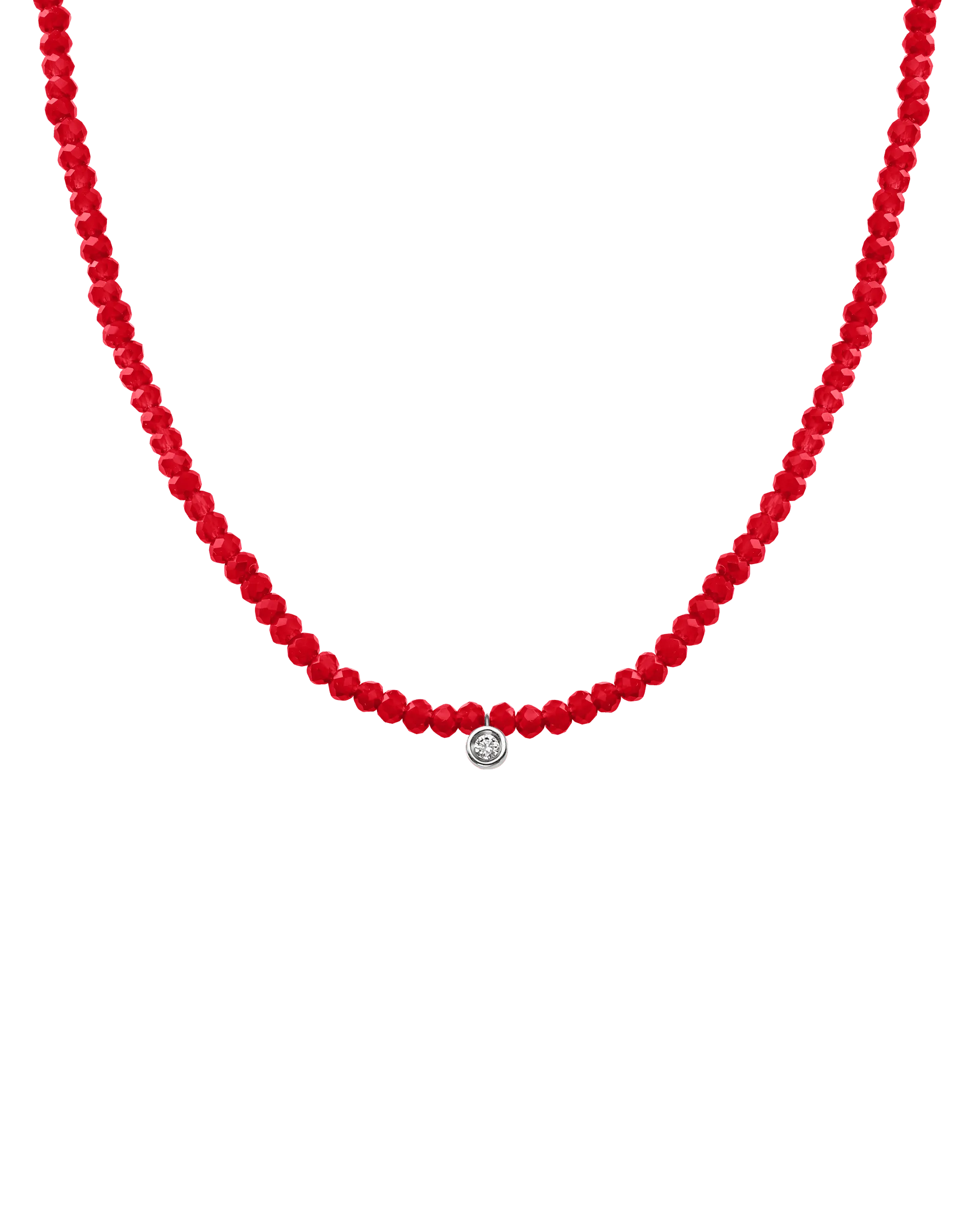 Apatite Gemstone & Diamond Necklace - 14K White Gold