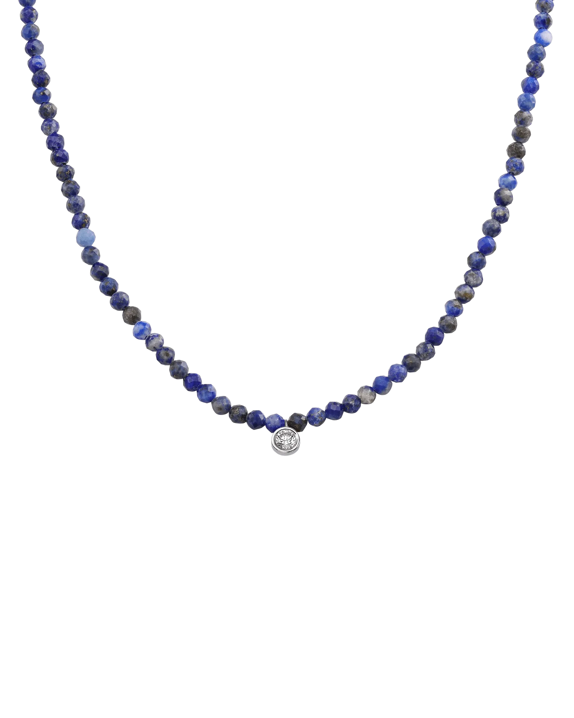 Apatite Gemstone & Diamond Necklace - 14K White Gold