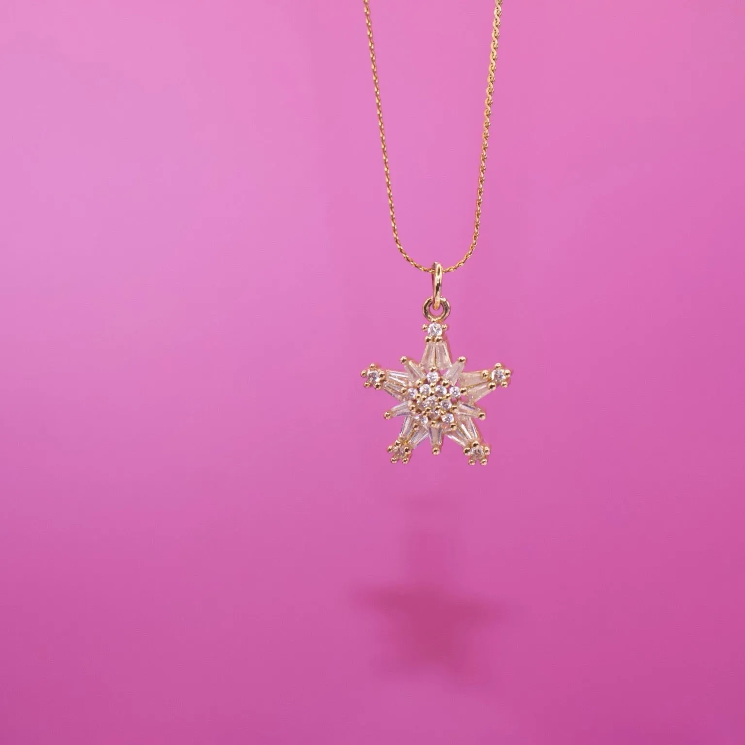 Baguette Star Necklace