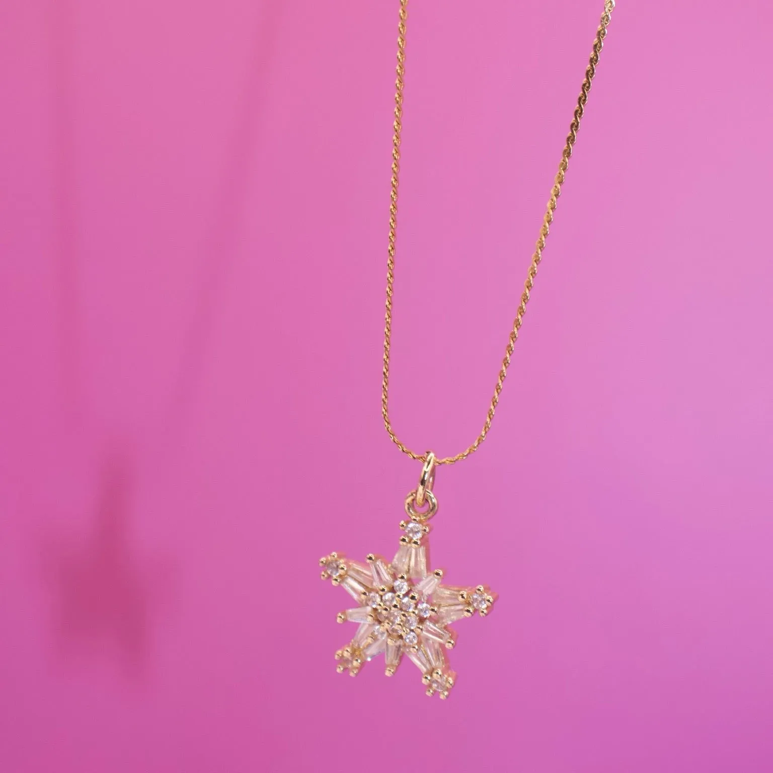 Baguette Star Necklace