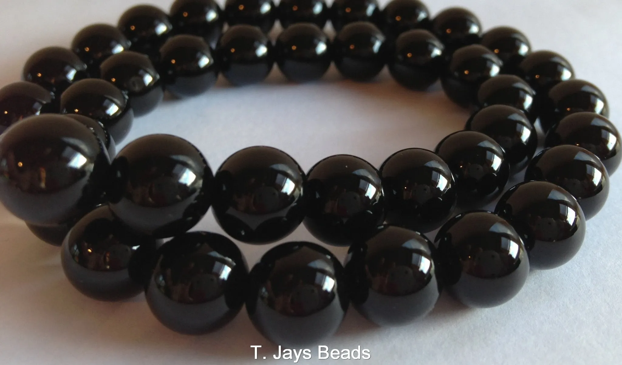Black Onyx | Round Beads | 8mm | A Grade