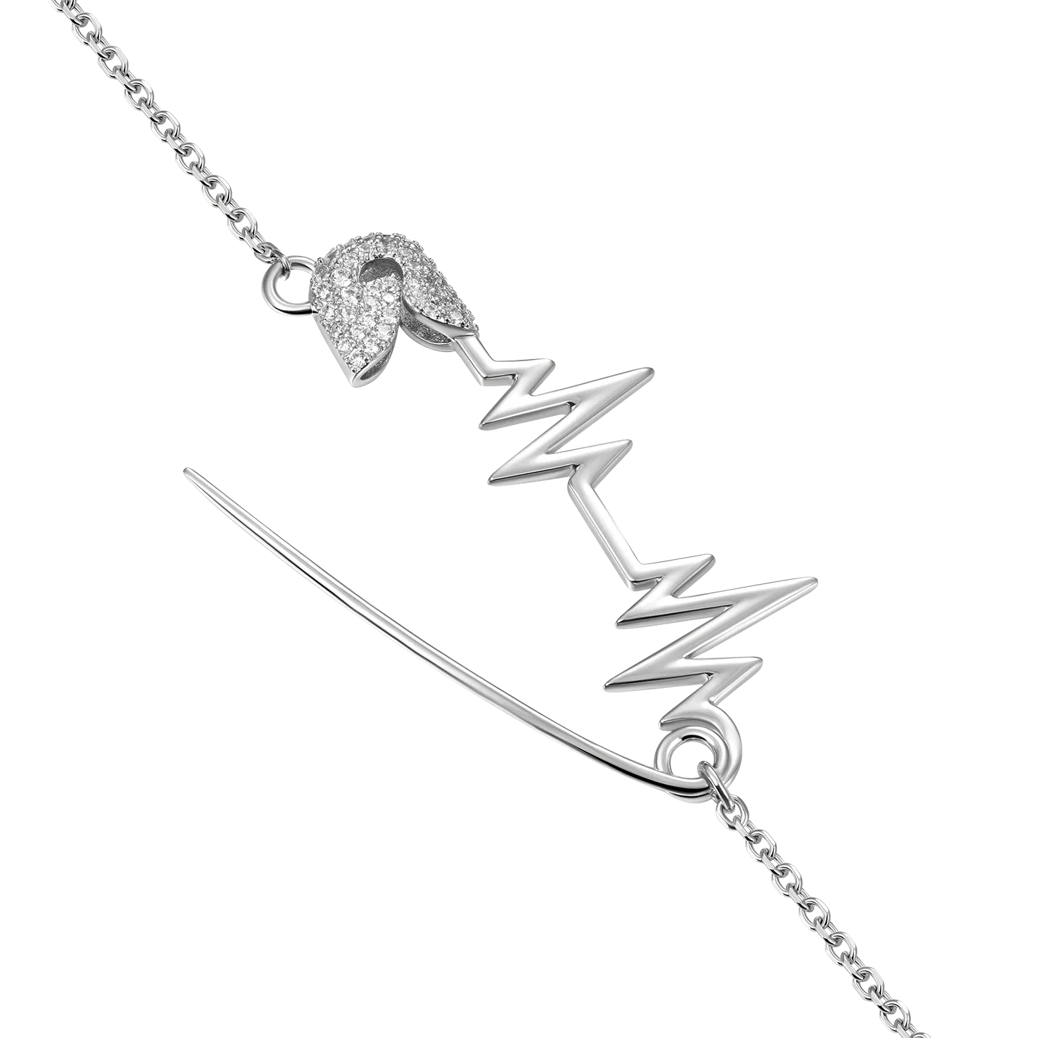 ESSENTIALS Heartbeat Pin Adjustable Necklace