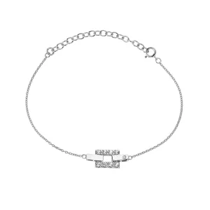 Hot Diamonds Echo Sterling Silver White Topaz Bracelet