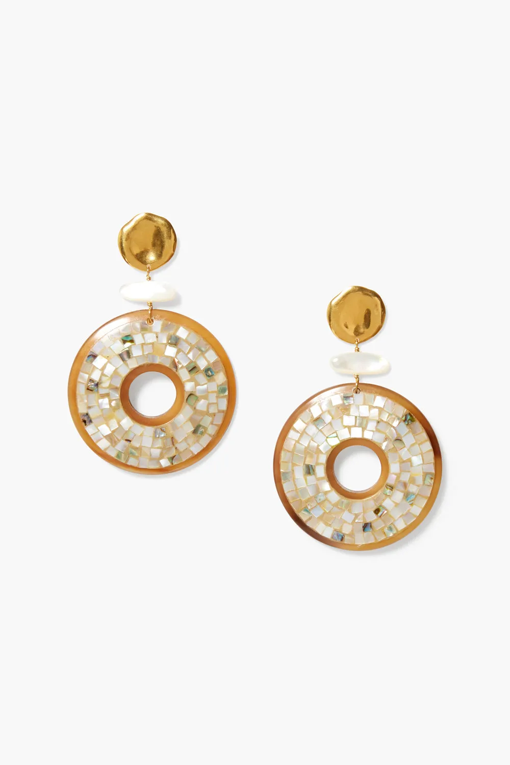 Isabella Earrings White MOP Mix