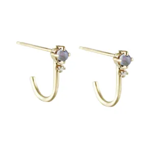 KITTO OPAL WITH DIAMONDS STUDS