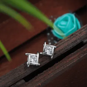 Korean Gold/Rosegold Plated Square Shaped Stud Earring