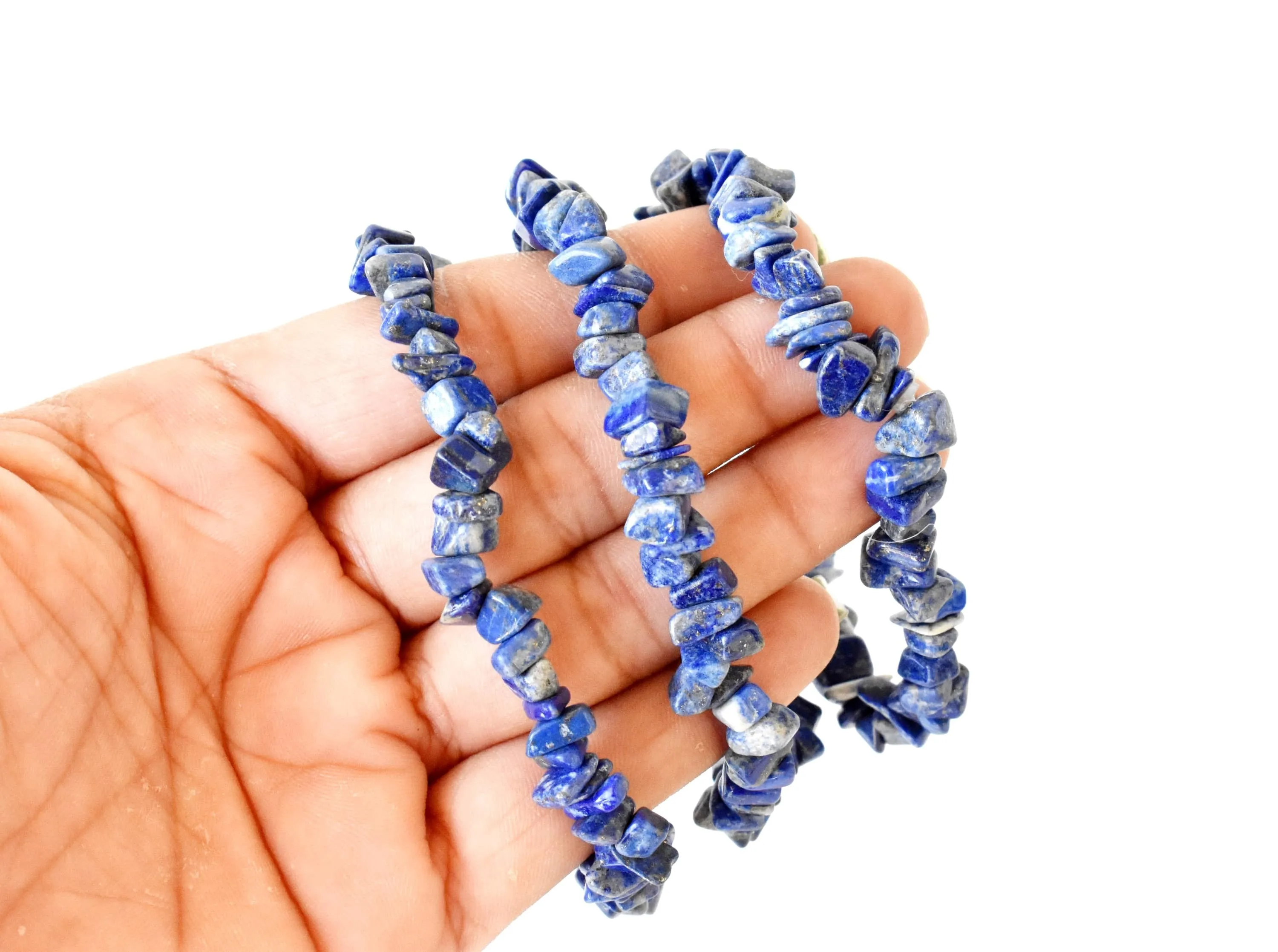 Lapis Lazuli Chip Bracelet (Good Fortune and Clarity)