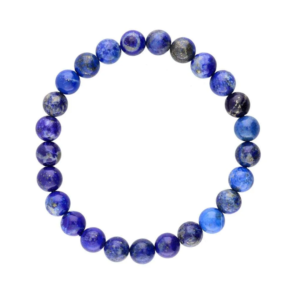 Lapis Lazuli Crystal Bead Bracelet 8mm