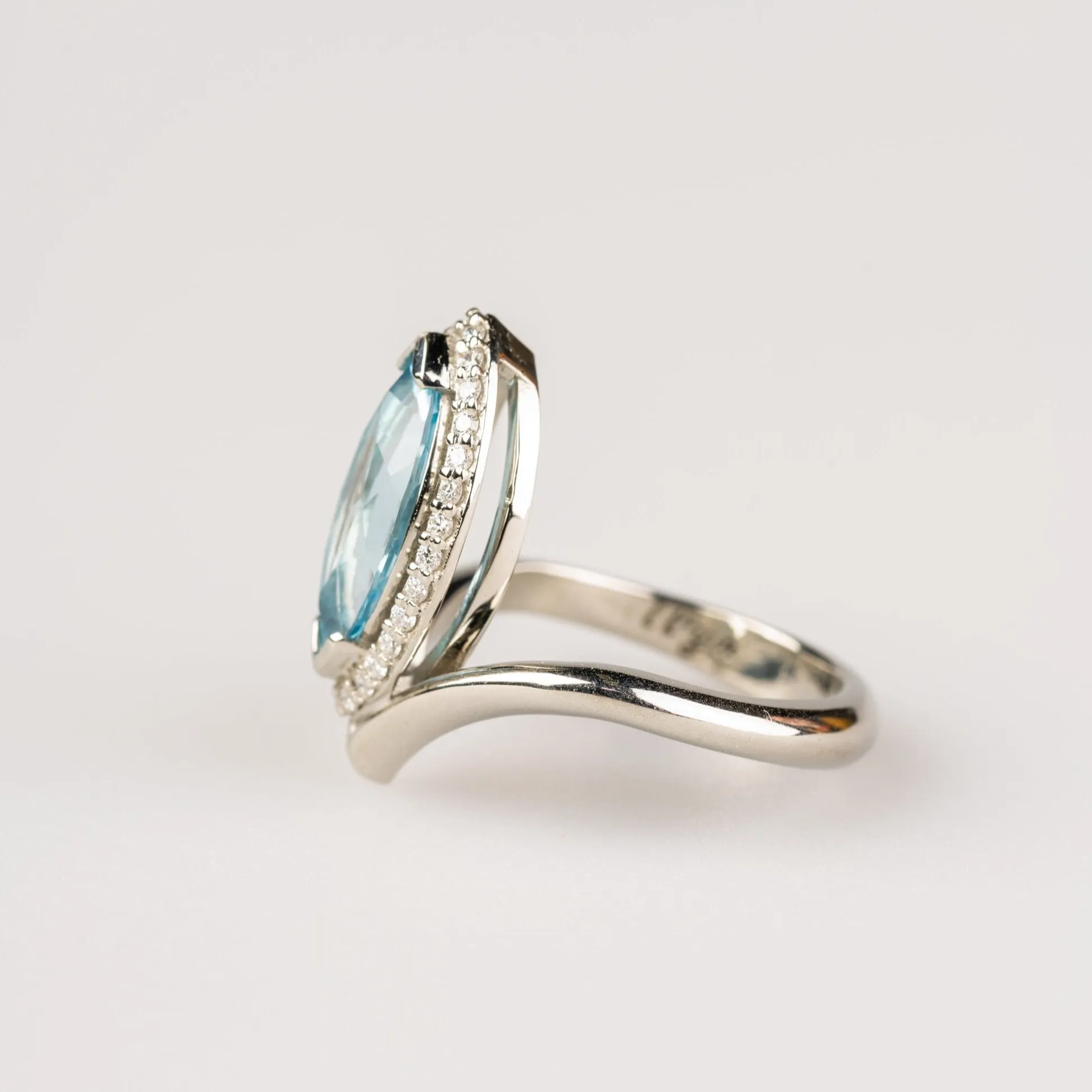 Marquise Aquamarine Ring