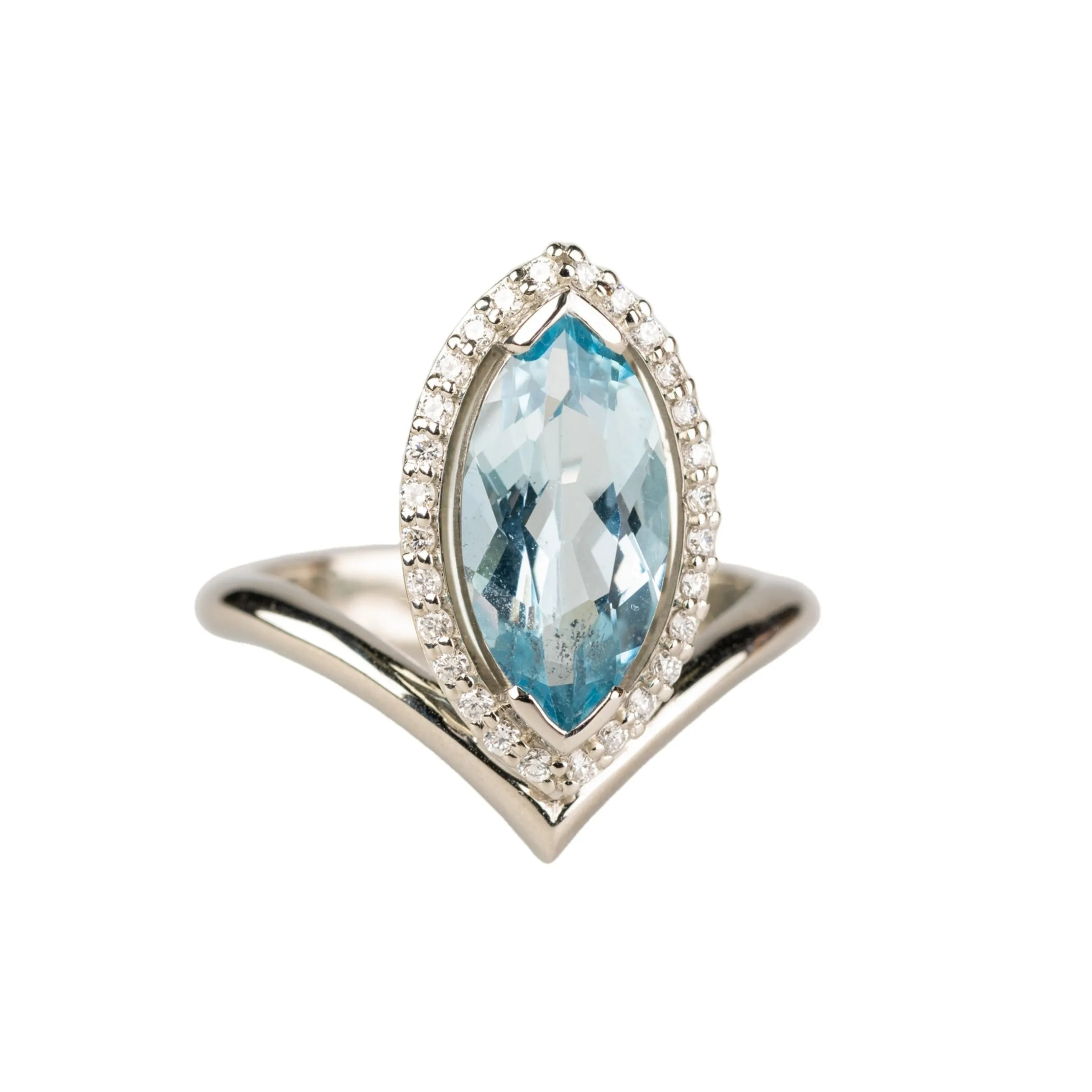 Marquise Aquamarine Ring