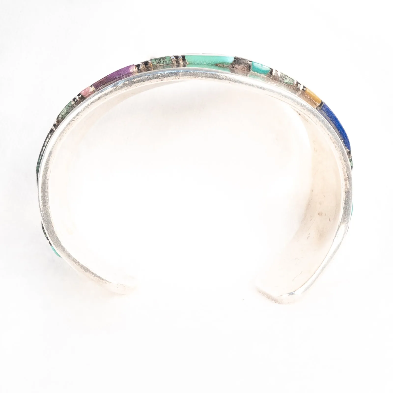 Navajo Inlaid Wavy Cuff Bracelet