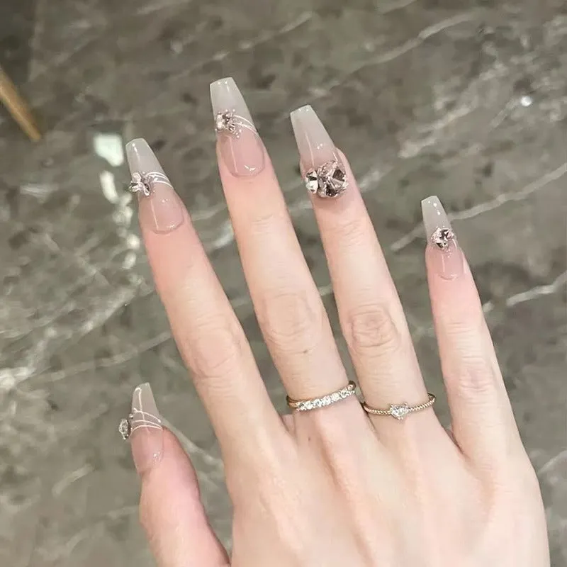 Pure Lust Fake Nails Wear Nails White Premium Feeling