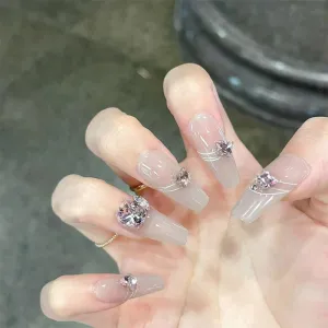 Pure Lust Fake Nails Wear Nails White Premium Feeling