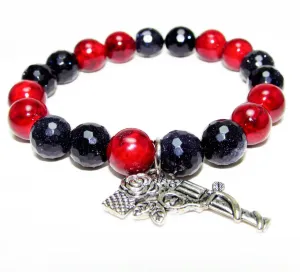 Rockstar Gun's N Roses Beaded Bracelet