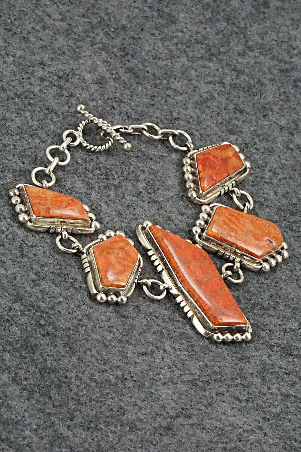 Sponge Coral & Sterling Silver Necklace Set - Oliver Smith