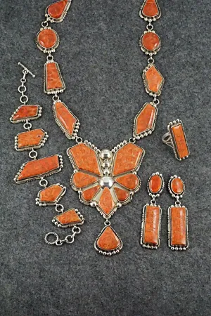 Sponge Coral & Sterling Silver Necklace Set - Oliver Smith