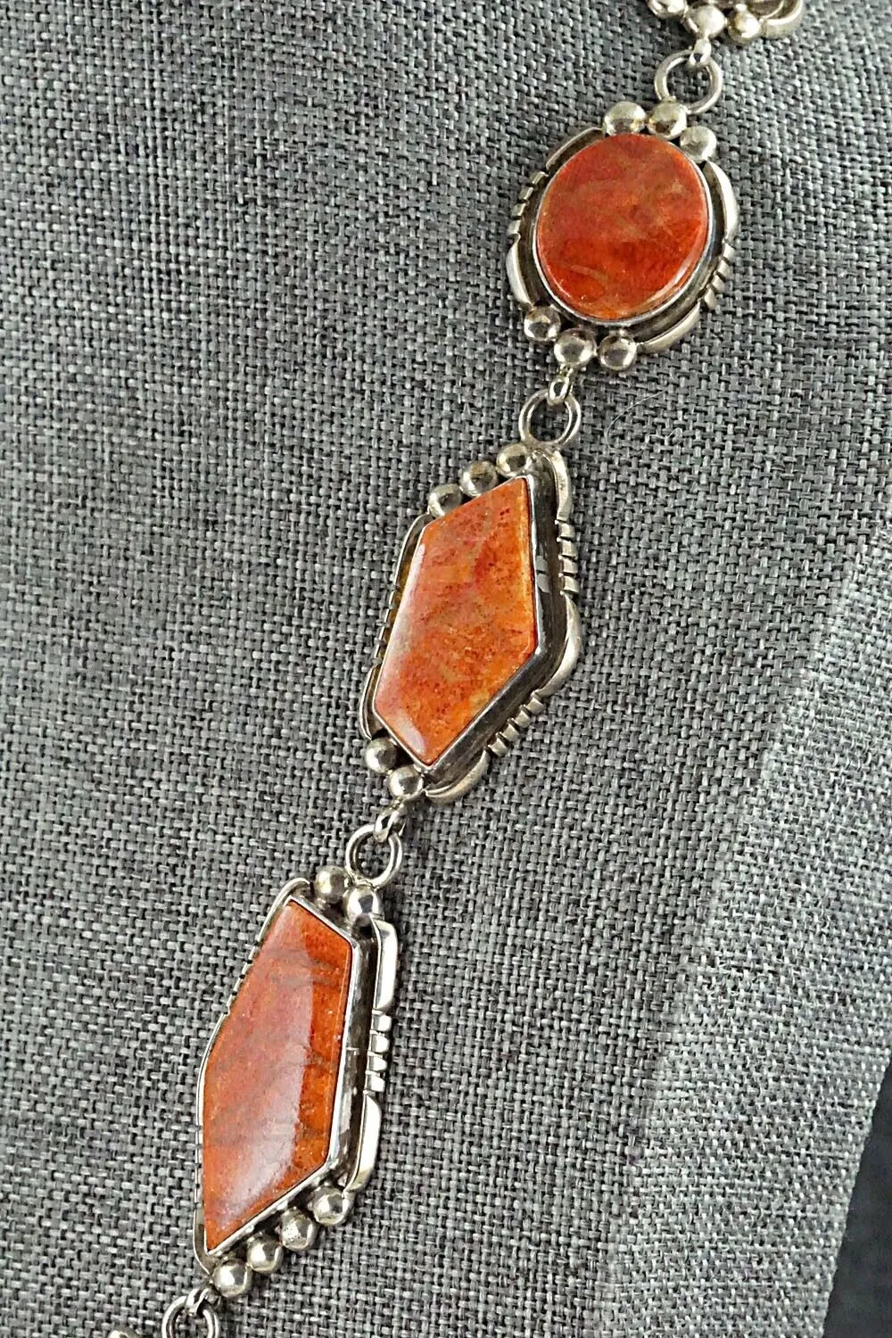 Sponge Coral & Sterling Silver Necklace Set - Oliver Smith