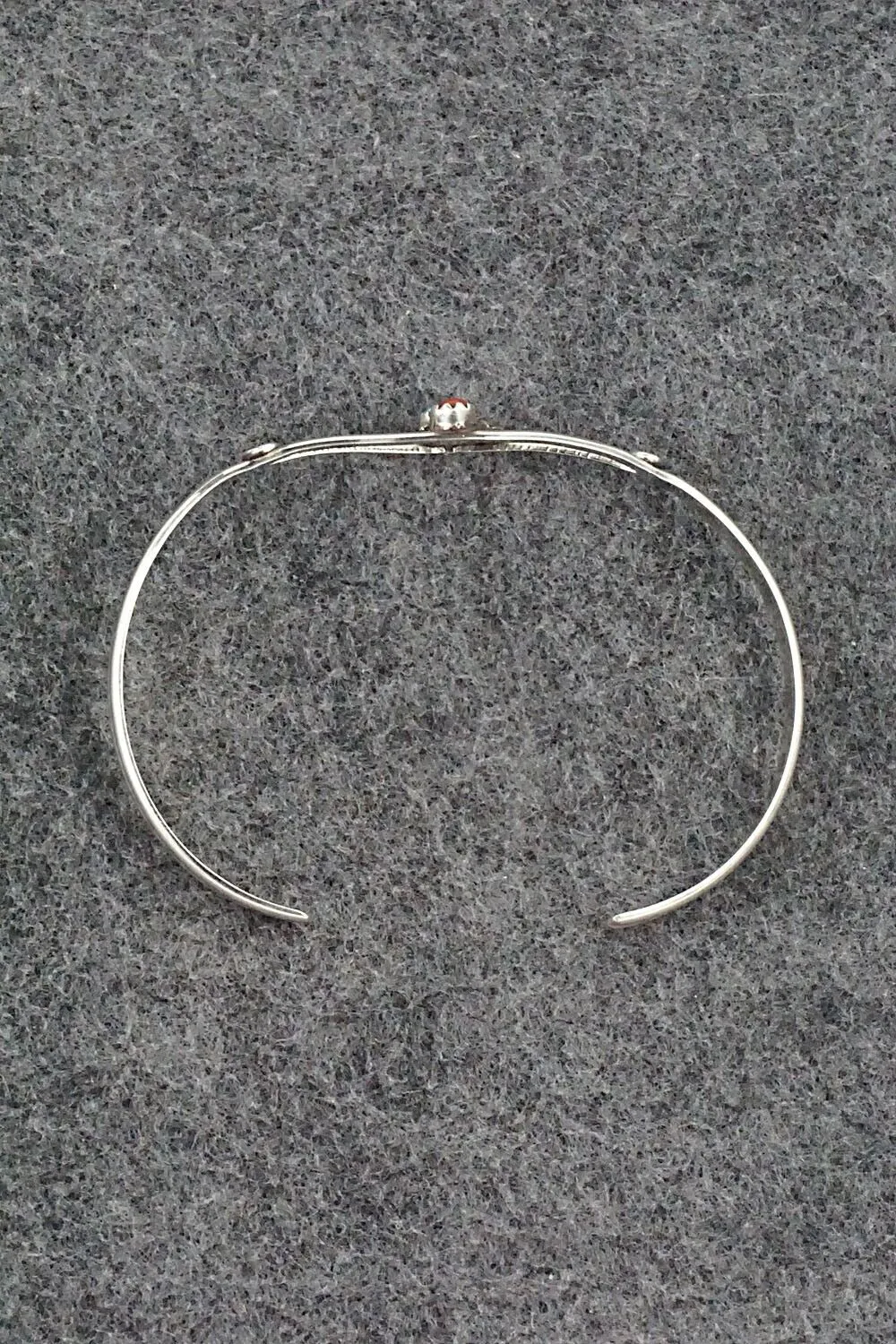 Turquoise, Coral & Sterling Silver Bracelet - Betty Hawthorne