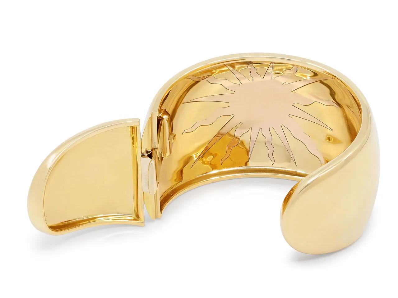 Verdura 'Sun Cuff' Bangle Bracelet in 18K Gold