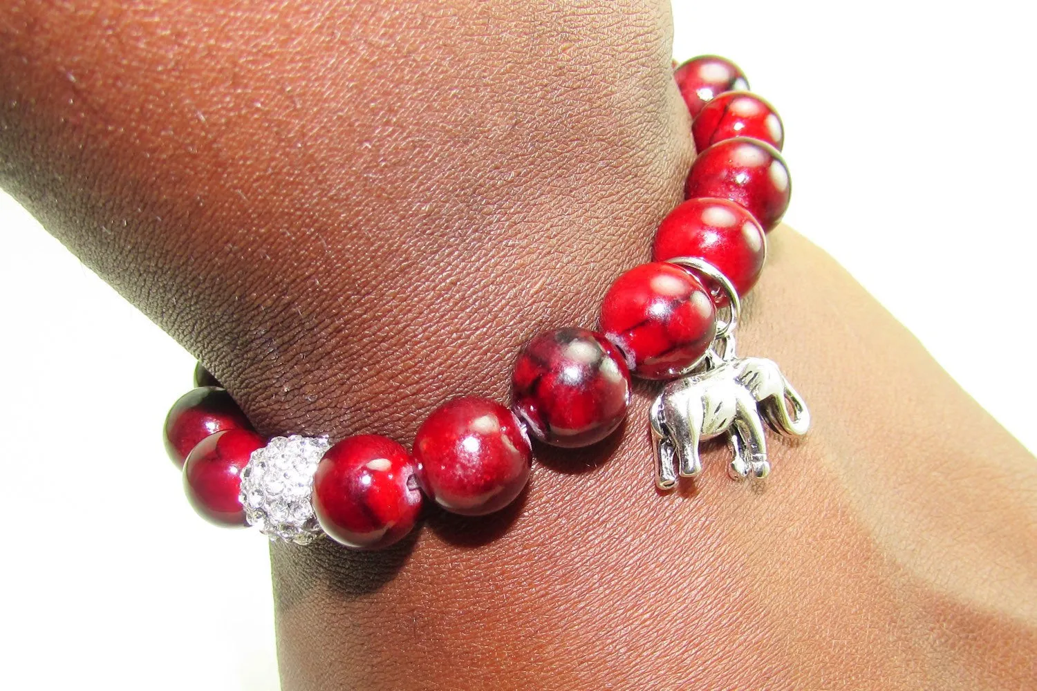 Women's Delta Sigma Theta Stretch Beaded Bracelet