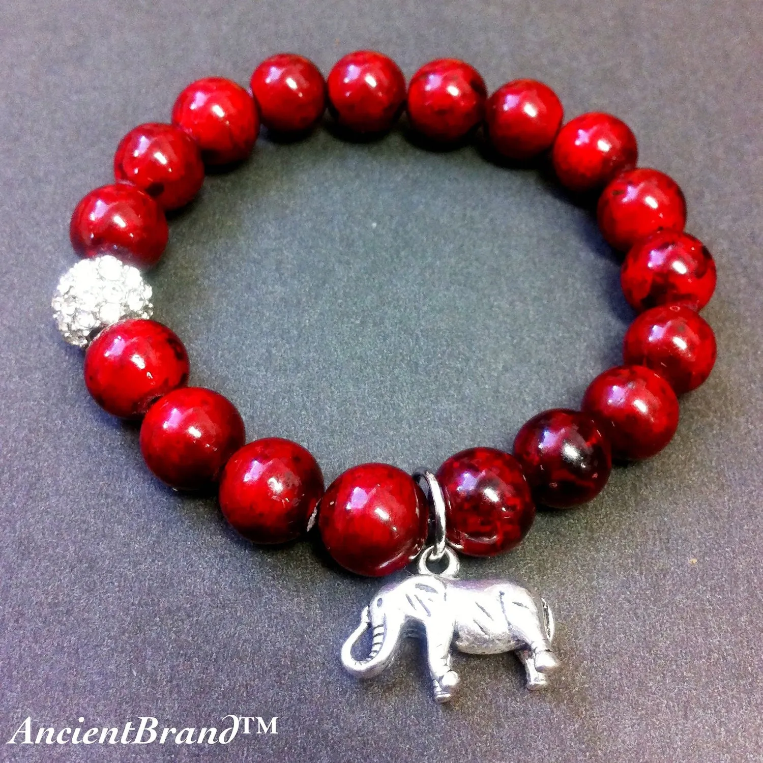 Women's Delta Sigma Theta Stretch Beaded Bracelet